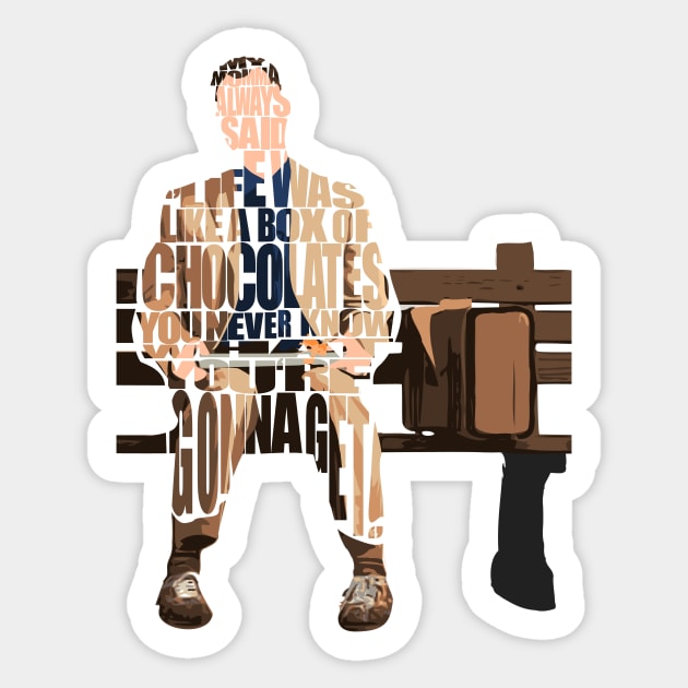 Forrest Gump Sticker by inspirowl